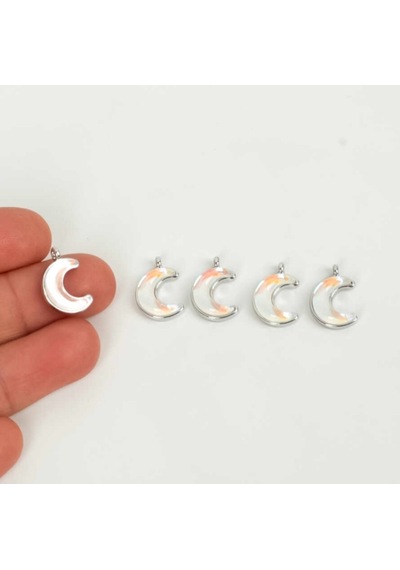 Yeşil El Örgüsü Makrome Kedi Tasması 27 Cm - Ay Figürlü Charm Şık Kedi Boyun Tasması