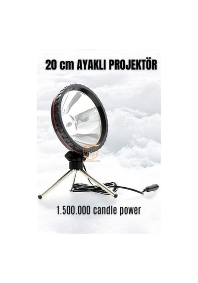 Modacar 3 Ayaklı El Projektörü 360 Derece Avcı Projektörü Tekne Projektör