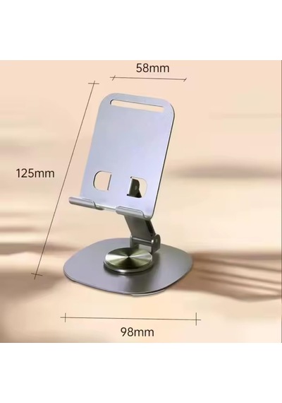 Masaüstü Alüminyum Telefon Tutucu, Katlanabilir Telefon Standı, Ergonomik Tasarım, Dayanıklı Sağlam Yapı, Evren