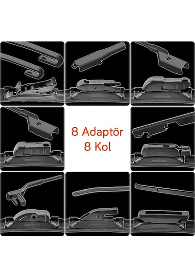 Rbw Multi-Fit 8 Adaptörlü Muz Tipi Banana Silecek 28 İnç - 700 MM