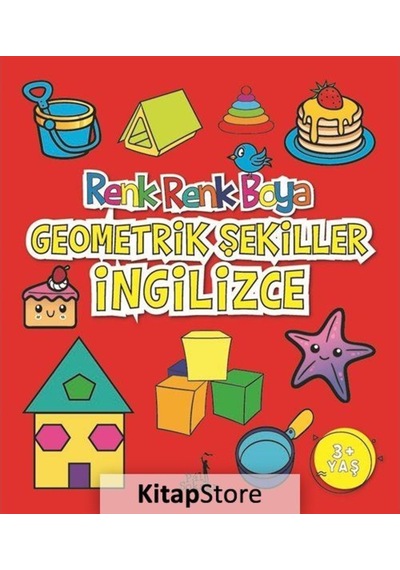 Renk Renk Boya Geometrik Şekiller Ingilizce