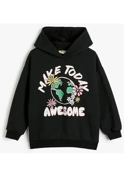 Koton Kız Çocuk Sweatshirt Siyah 4wkg10327ak 24ky59000670 Y5901 Siyah Koton Kız Çocuk Sweatshirt Siyah 4wkg10327ak 24ky59000670 Y5901 Siyah