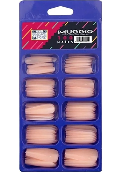Muggio Balerin Protez Takma Tırnak 100'lü + Tırnak Yapıştırıcı 10 G