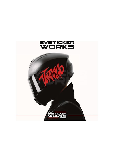 Vertigo Yazılı Kask Sticker Tüm Kasklar Uyumlu Tek Yön 1 Adet Kırmızı