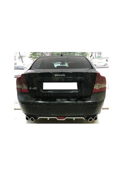 Volvo S40 Siyah Difüzör 4 Krom Egzoz Görünümlü Difizör Arka Ek Body Kit