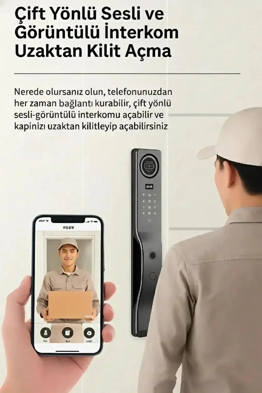 Onloi Yüz Tanımlama Özellikli Akıllı Kapı Kilidi Ok0320-y .