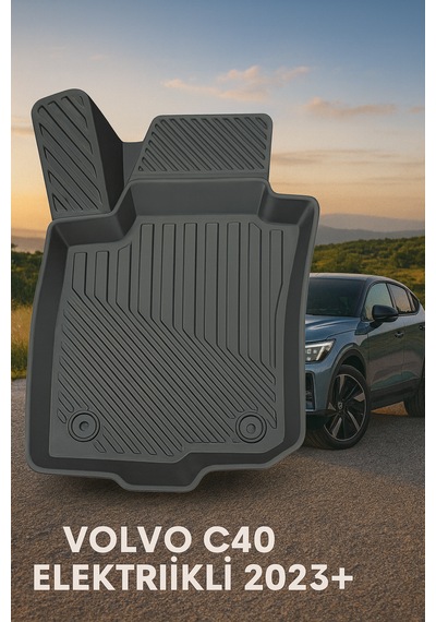 Volvo C40 Elektrikli 2023+ Uyumlu 3d Havuzlu Oto Paspas Premium