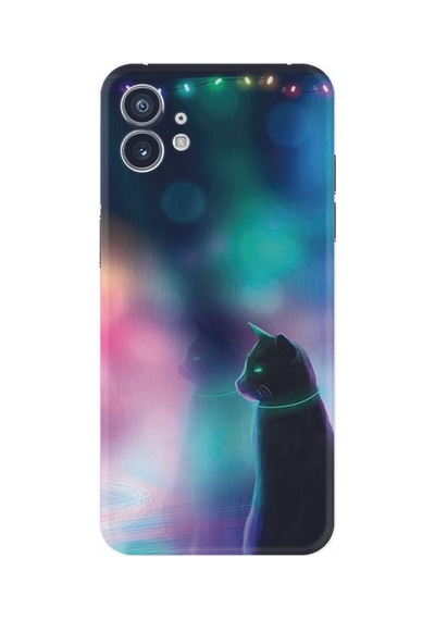 Nothing Phone 2 Kılıf Silikon Desen Özel Seri Window Cat 1787