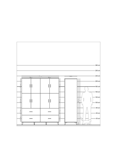 Kronos Gardrop 8 Raflı 4 Çekmeceli 8 Kapaklı 176x59x221 Çam-çam Beyaz Kronos Gardrop 8 Raflı 4 Çekmeceli 8 Kapaklı 176x59x221 Çam-çam Beyaz