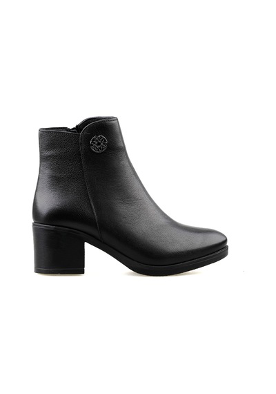 Castle Black 92160-1 Kadın Hakiki Deri Klasik Bot Siyah