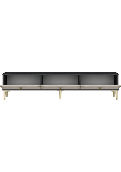 Tsa1897atg Alfa Tv Sehpası Antrasit-traverten-gold 180cm