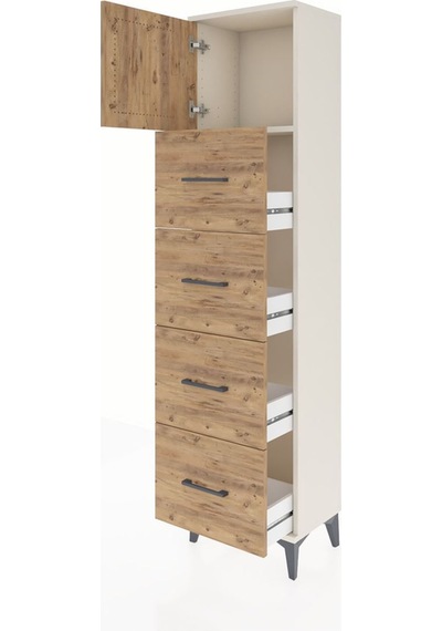 Arges Dolap Tek Raflı 4 Çekmeceli Tek Kapaklı 44x30x182 Aytaşı-çam Atlas Çam Arges Dolap Tek Raflı 4 Çekmeceli Tek Kapaklı 44x30x182 Aytaşı-çam Atlas Çam