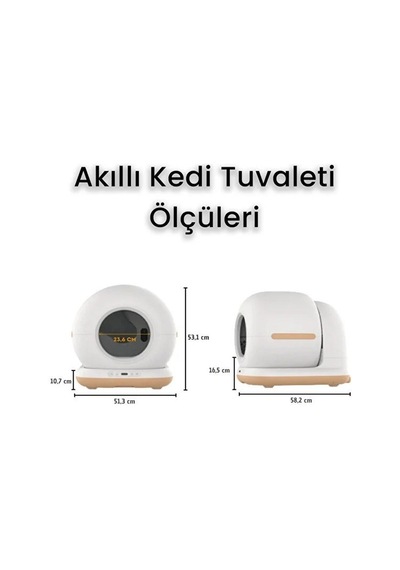Delux Serisi Modern Pratik Hd Kameralı Akıllı Kedi Tuvaleti