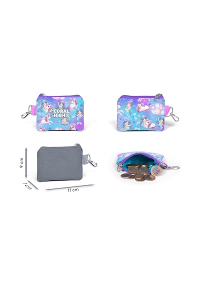Coral High Mor Pembe Unicorn Bozuk Para Çantası - Kız Çocuk
