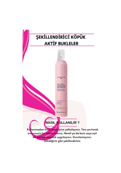 Byphasse Bukle Belirginleştirici ve Nemlendirici Köpük 300 ML