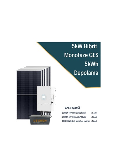 5kw Monofaze Hibrit Sistem 1