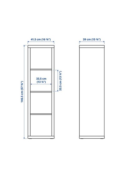Ikea Kallax Açık Raf Ünitesi, Kahverengi-ceviz Görünüm, 42x147 Cm