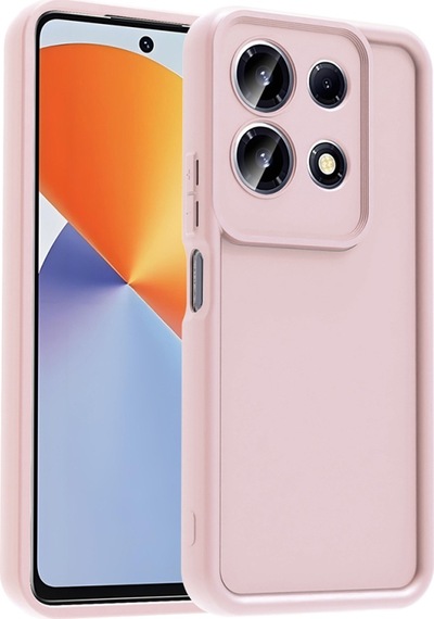 İnfinix Note 30 4g Kılıf Esnek Ve Yumuşak Dokulu Telefonu Çizmeyen Soft Silikon Kapak Royal Case/ananas Pembe
