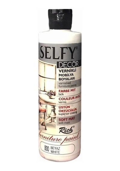 Rich Selfy Decor Vernikli Boya 240 Cc. 800 Beyaz Renk