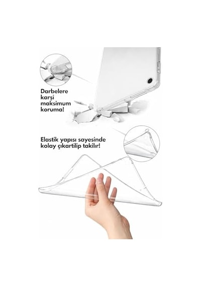 Xiaomi Redmi Pad Se 8.7 İnç İle Uyumlu Kılıf Kamera Lens Korumalı Şeffaf Silikon Tablet Kılıfı Sova