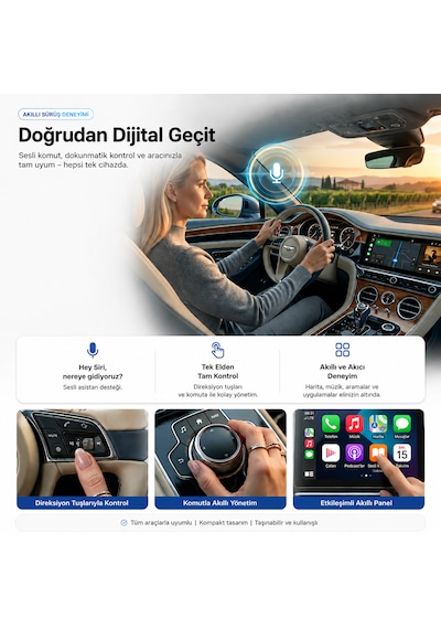 Kablosuz Car Play Adaptörü İos Ve Android Cihazlar Için, Wireless Carplay Çevirici Diğer