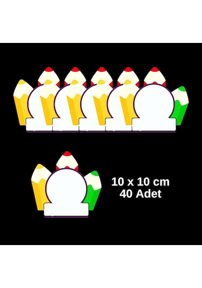 Öğrenci Yaka Ve Dolap İsim Kartları Mb2 40'lı Paket