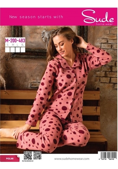 Sude M-200-483 Puantiyeli Polar Gömlek Kadın Pijama Takımı Çok Renkli Sude M-200-483 Puantiyeli Polar Gömlek Kadın Pijama Takımı Çok Renkli