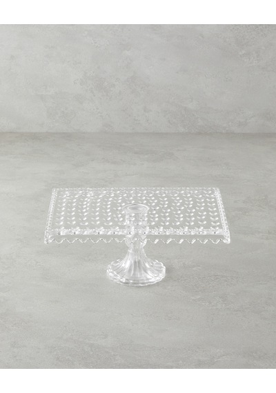 English Home Bubbles Cam Kek Standı 25x11 Cm Şeffaf Şeffaf
