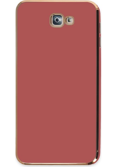 Gld-spt- Newface Samsung Uyumlu Galaxy J7 Prime Kılıf Volet Silikon - Kırmızı