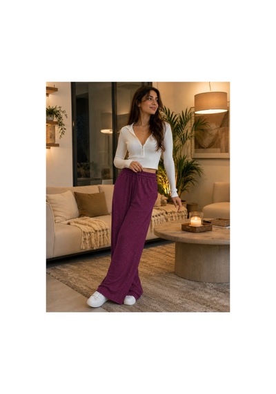 Unika Boutique Kadın Tek Alt Simli Eşofman Bordo