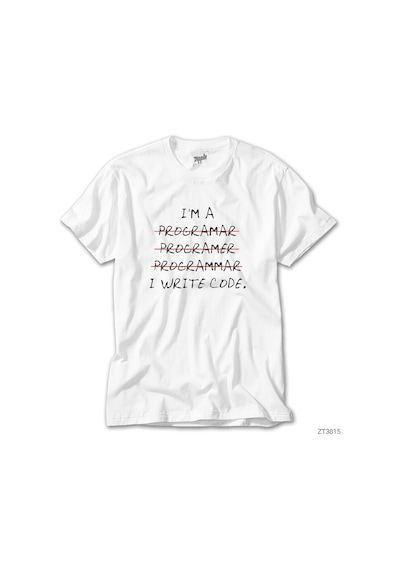 I'Am A Programer Beyaz Tişört Beyaz