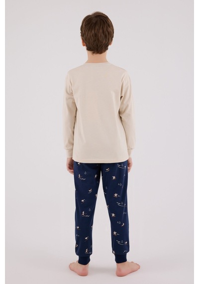 Arnetta Erkek Çocuk Krem Pijama Takımı Ar3516-c-v2