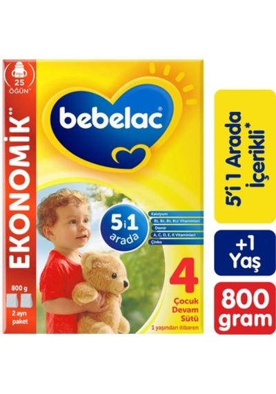 Bebekler İçin Devam Sütü, 1 Yaş Ve Üzeri, 800 Gr