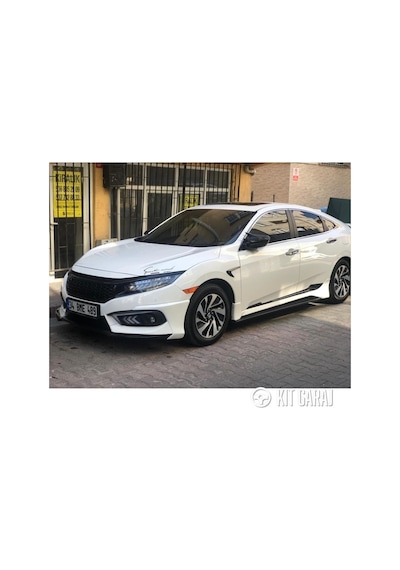 Kit Garaj Honda Civic Fc5 Mugen Yan Marşpiyel Plastik 2016-2021 Boyasız