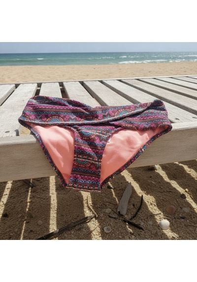 Bonbon Kadın Plaj Giyim Desenli Bikini Alt Bb2566 Çok Renkli