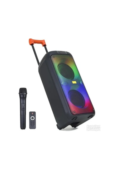 Büyük Boy Bluetooth Hoparlör Kablosuz Mikrofonlu Taşınabilir Valiz Tipi Tekerlekli Şrjlı Speaker