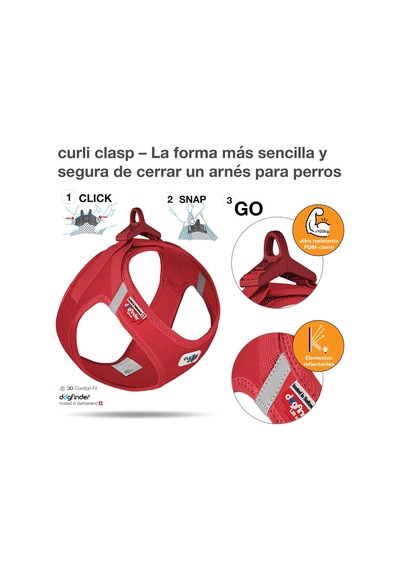 Vest Harness Curlı Clasp Softshell Red 2xs Genel
