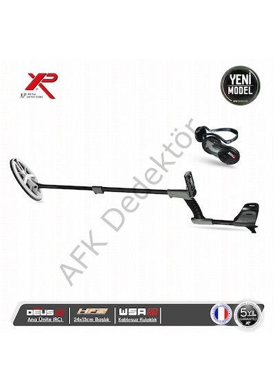 Xp Deus 2 Rc Metal Dedektörü 24x13 Cm Hf2 Başlık + Wsa2 St Kablosuz Kulaklık Altın Arama