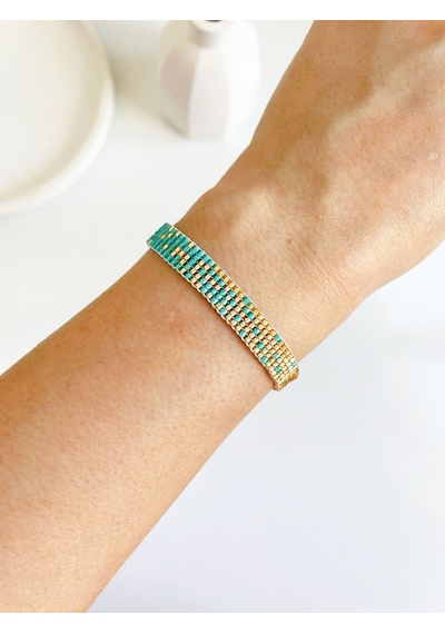Nevoaccessory Yeşil Işıltılı Miyuki Bileklik Çok Renkli