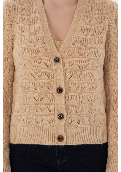 U.s. Polo Assn. Kadın Kum Hırka Triko 50293082-vr085 Kum
