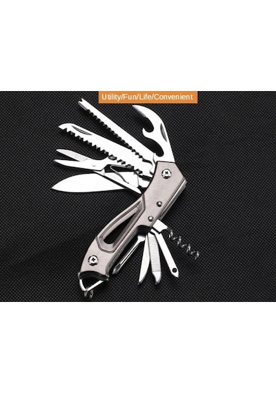 Valkyrie Çok Fonksiyonlu Outdoor İsviçre Kamp Cep Çakısı Siyah