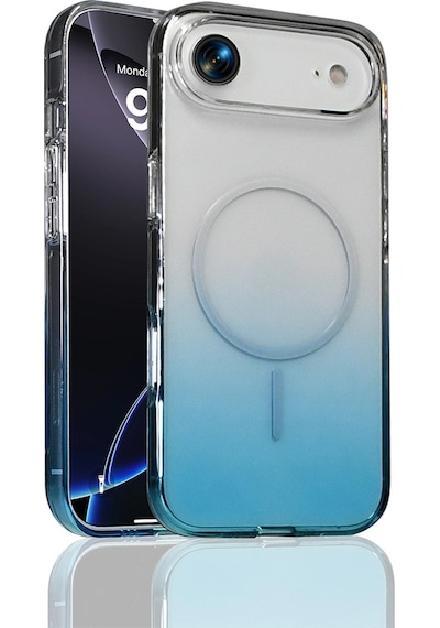 Apple Uyumlu iPad iPhone 17 Air Kılıf M-safe Şarj Özellikli Zore Septik Silikon Kapak Turkuaz