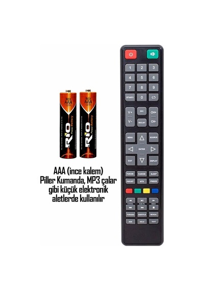 Rio 8li Aaa R03 İnce Kalem Pil Kumanda Pili Çinko Karbon Pil Zn-c 1.5v