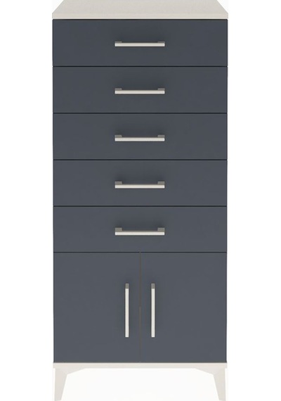 Arges Dolap 5 Raflı 2 Kapaklı 60x30x134 Aytaşı-antrasit Aytaşı