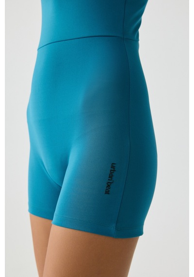 Grimelange Urban Beat Alesıa Kadın Slim Fit İp Askılı Training Mavi Tulum Mavi