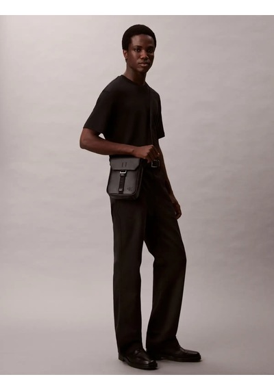Calvin Klein Cargo Flap Reporter, Ub1 Siyah Erkek Postacı Çantası