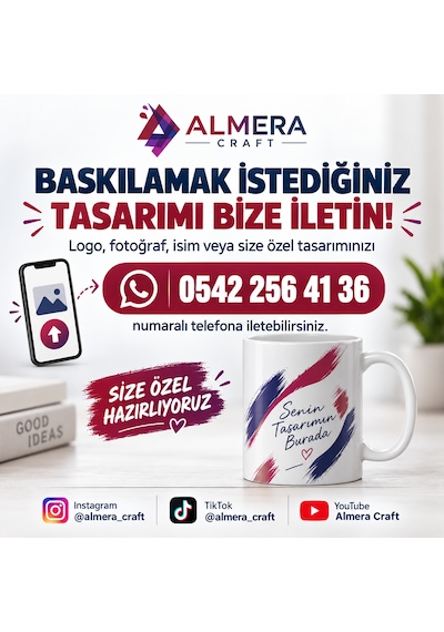 Kişiye Özel Tasarımlı Bardak Özel Tasarımlı Bardaklar Beyaz - Beyaz