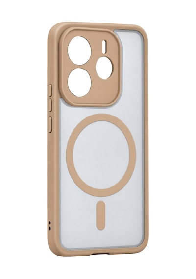 Xiaomi Redmi Note 14 4g Loji Magsafe Kapak - Çöl Titanyum Standart
