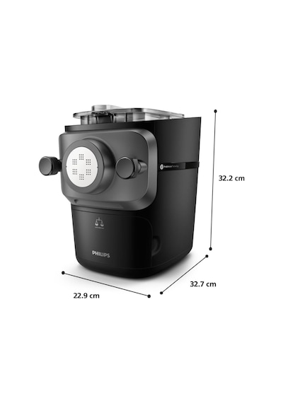 Philips 7000 Serisi Pasta Makinesi, 8 Çeşit Makarna, 10 Dakikada Taze Ev Yapımı, Siyah Hr2665/93 Ekmek Kızartıcılar Çok Renkli