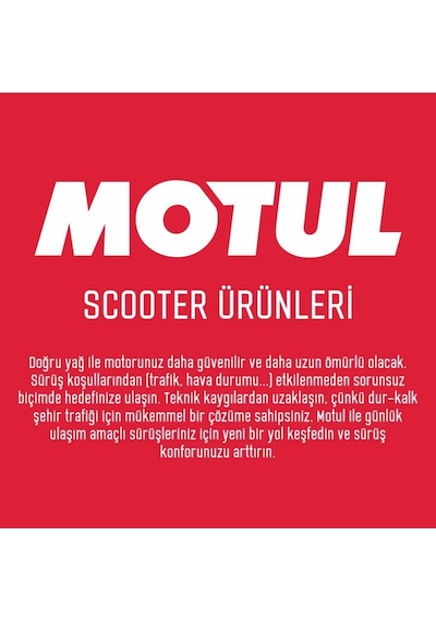 Motul Scooter Gear 80W-90 Motosiklet Şanzıman Yağı 12 x 150 ML